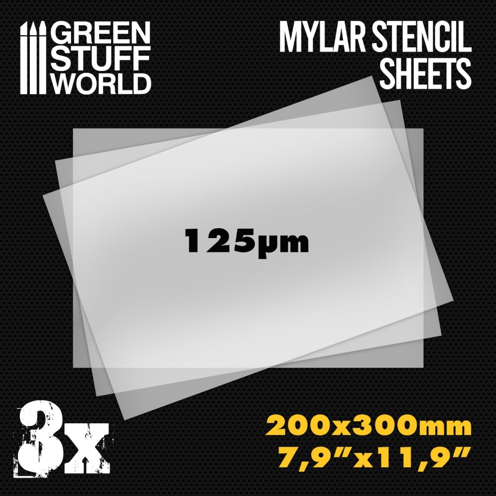 A4-es Mylar sablonlapok x3 Green Stuff World